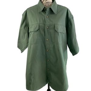 *World wide sportsman Army Green fishing shirt Mens extra large
